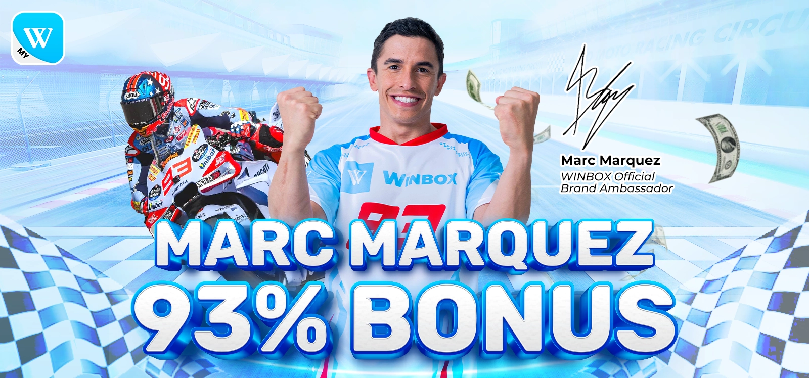 93% Marc Marquez bonus banner